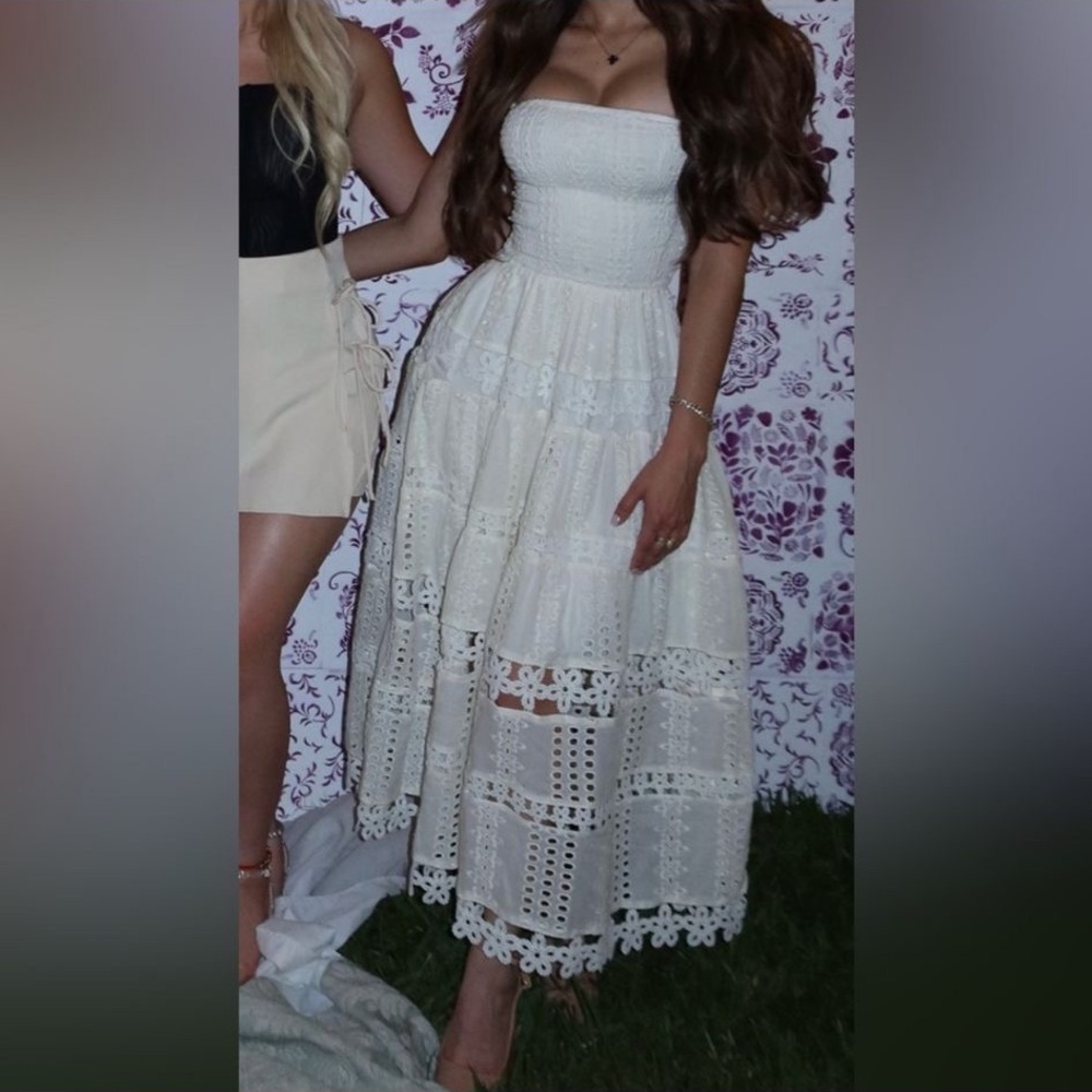 Windsor White Maxi A-Line dress